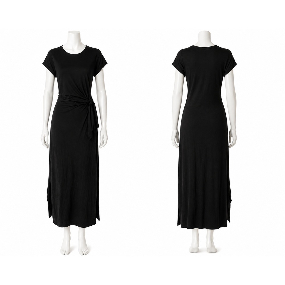 Dex Women's Black‎ Tie Waist Maxi Dress Size Small
